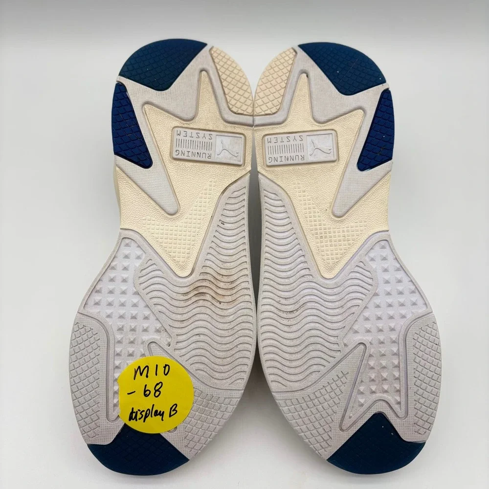 Puma RS-X Reinvention White Blue Mens Running Shoes 369329-03 Size 10